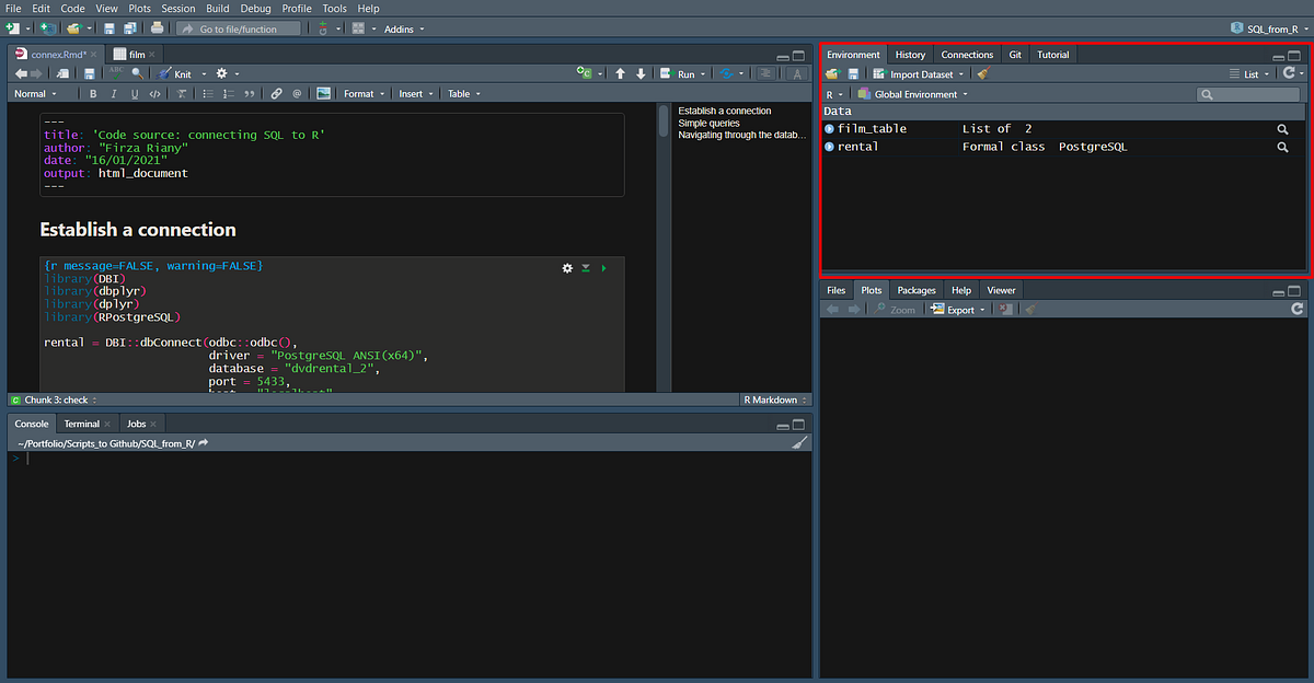 Interfacing between SQL and R | by Firza Riany | Analytics Vidhya | Mar ...