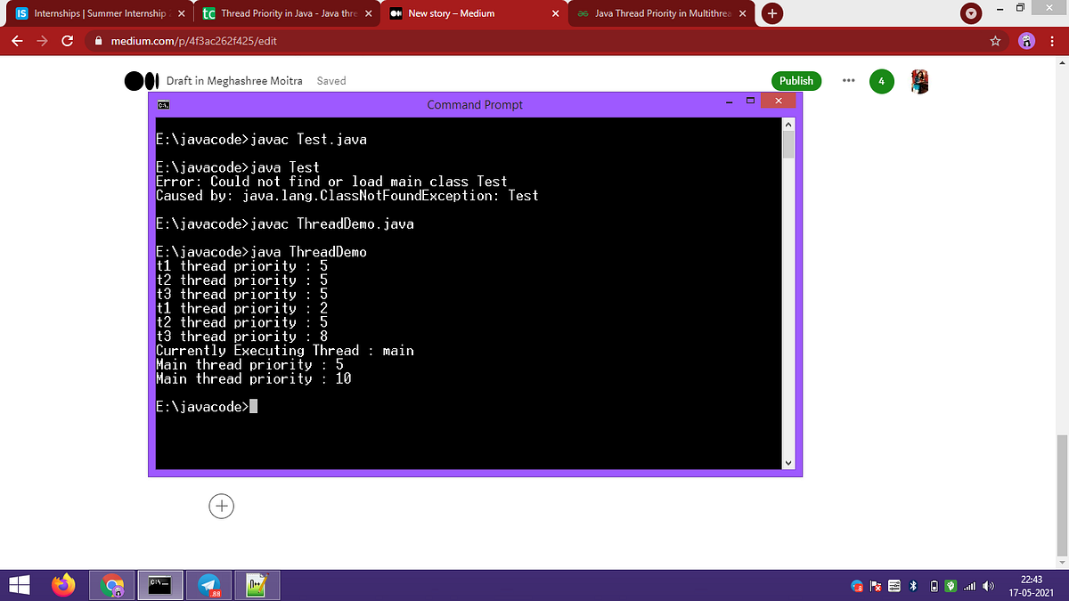 Thread Priority In Java by Meghashree Moitra Medium