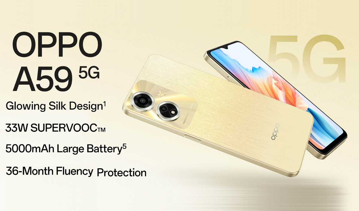 OPPO A59 5G Launch in India at Rs. 14,999, Check Specs and Features.