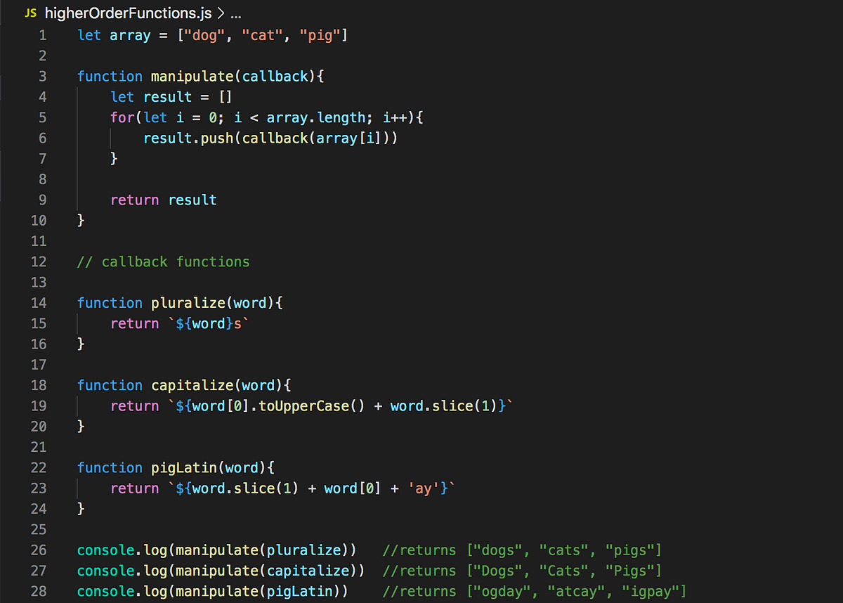 Javascript: Callbacks and Higher Order Functions | by Kevin Lai | Medium