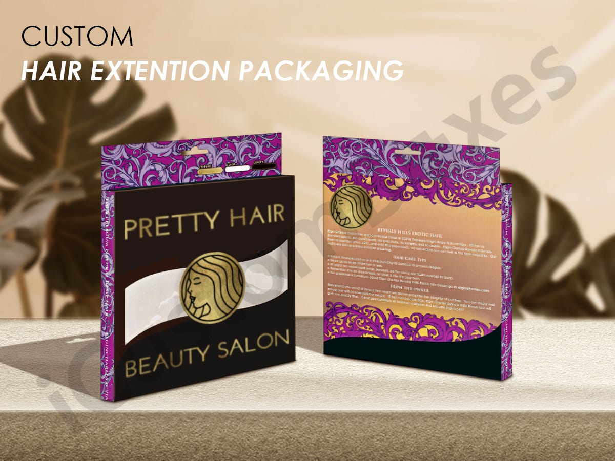 Custom Printed Hair Extension Boxes with Logo