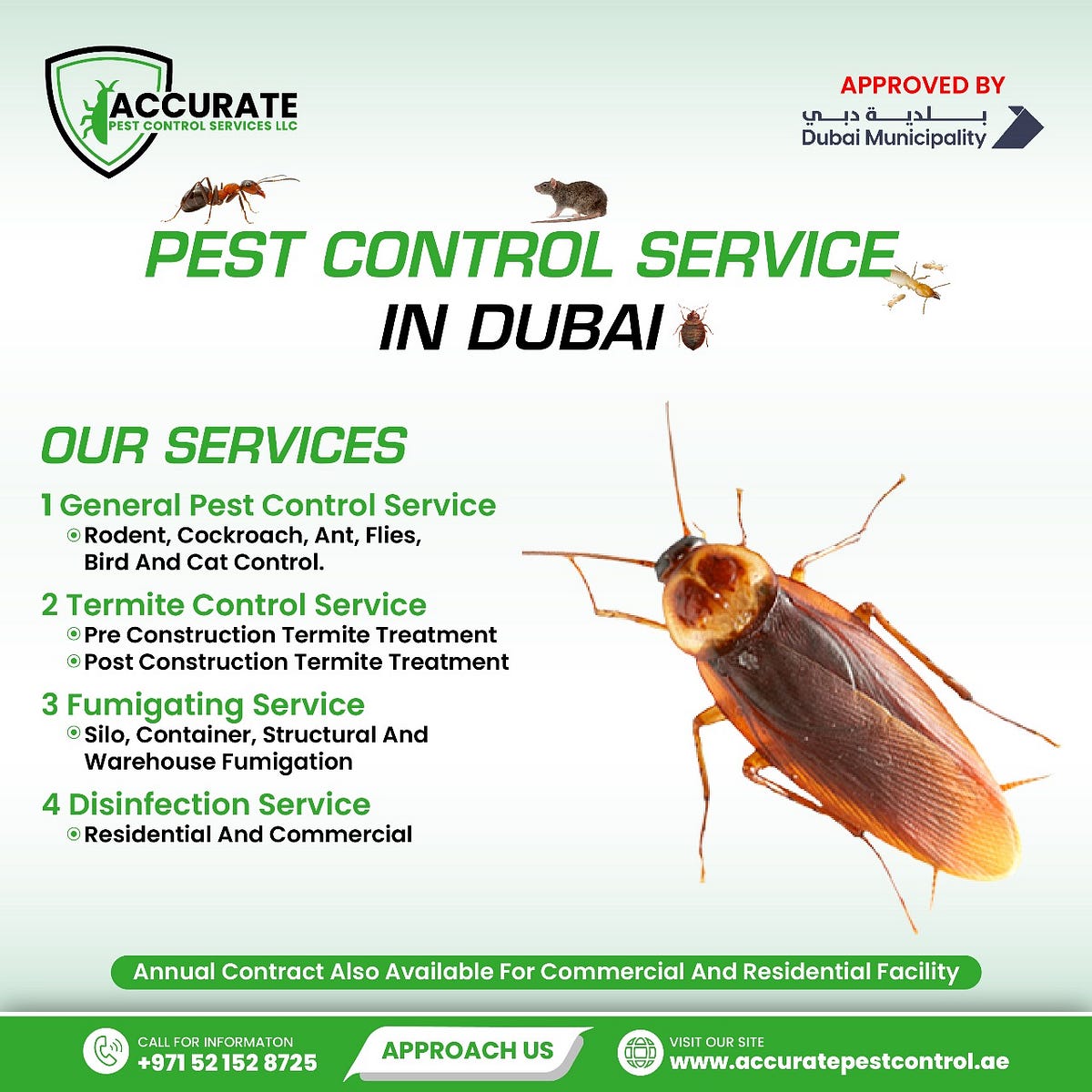 Pest Control Service Dubai. 🪲 𝐃𝐞𝐚𝐥𝐢𝐧𝐠 𝐰𝐢𝐭𝐡 𝐩𝐞𝐬𝐭𝐬… by Accurate Pest