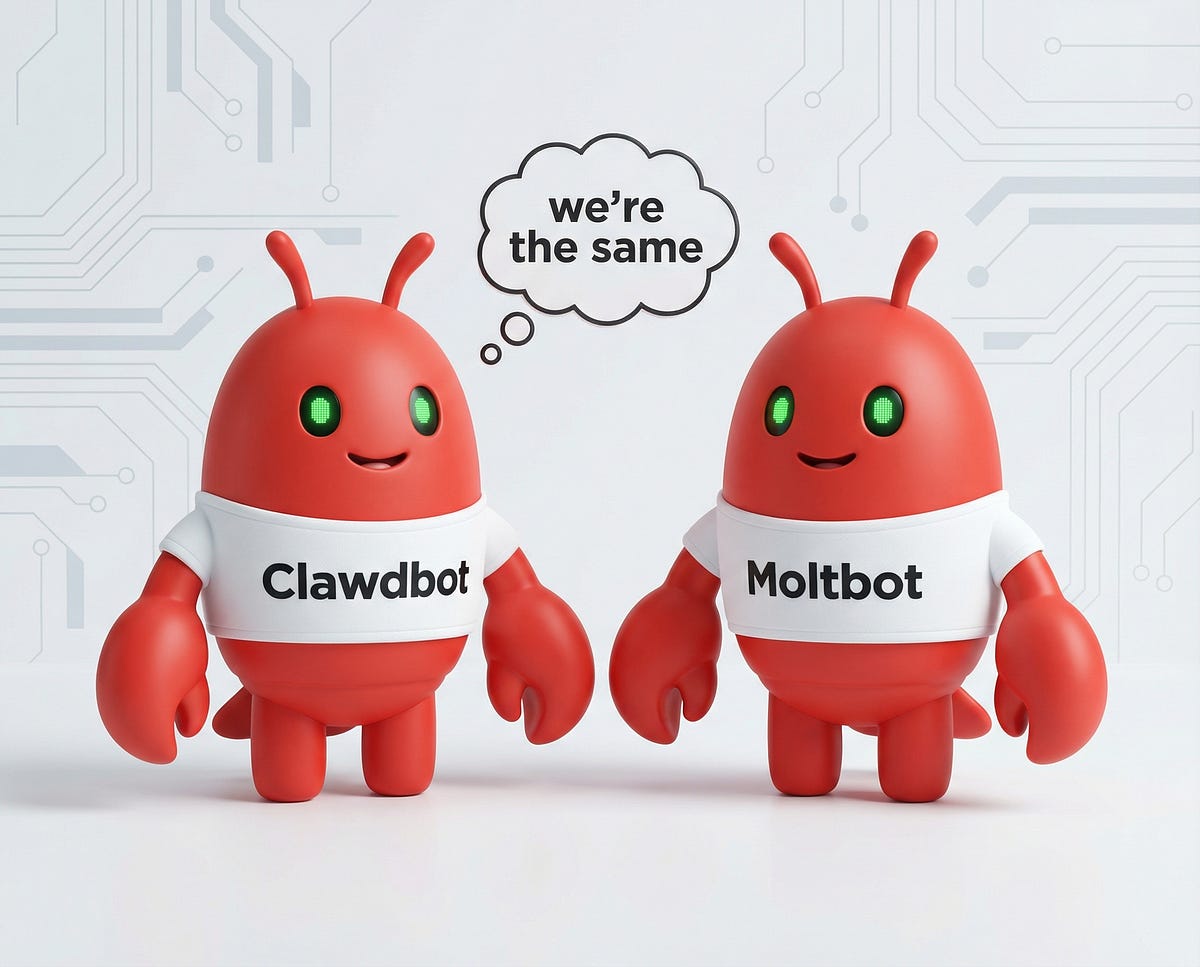 Clawdbot is Dead. Meet Moltbot. Same Lobster, New Shell. | by JP Caparas |  Jan, 2026 | Towards AI