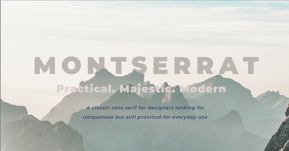 Montserrat: A UI Case Study For A Typographical Specimen | by jocelyn ...