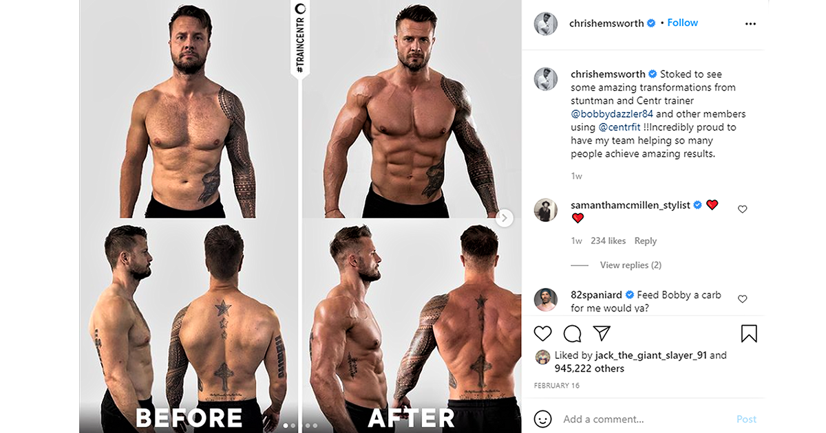 Chris Hemsworth's Deceitful Marketing is Exactly What's Wrong With the  Fitness Industry | Better Marketing