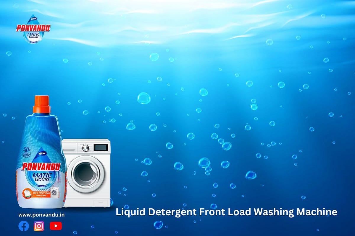 Liquid Detergent Front Load Washing Machine by Ponvandu Detergent and Diswash Medium