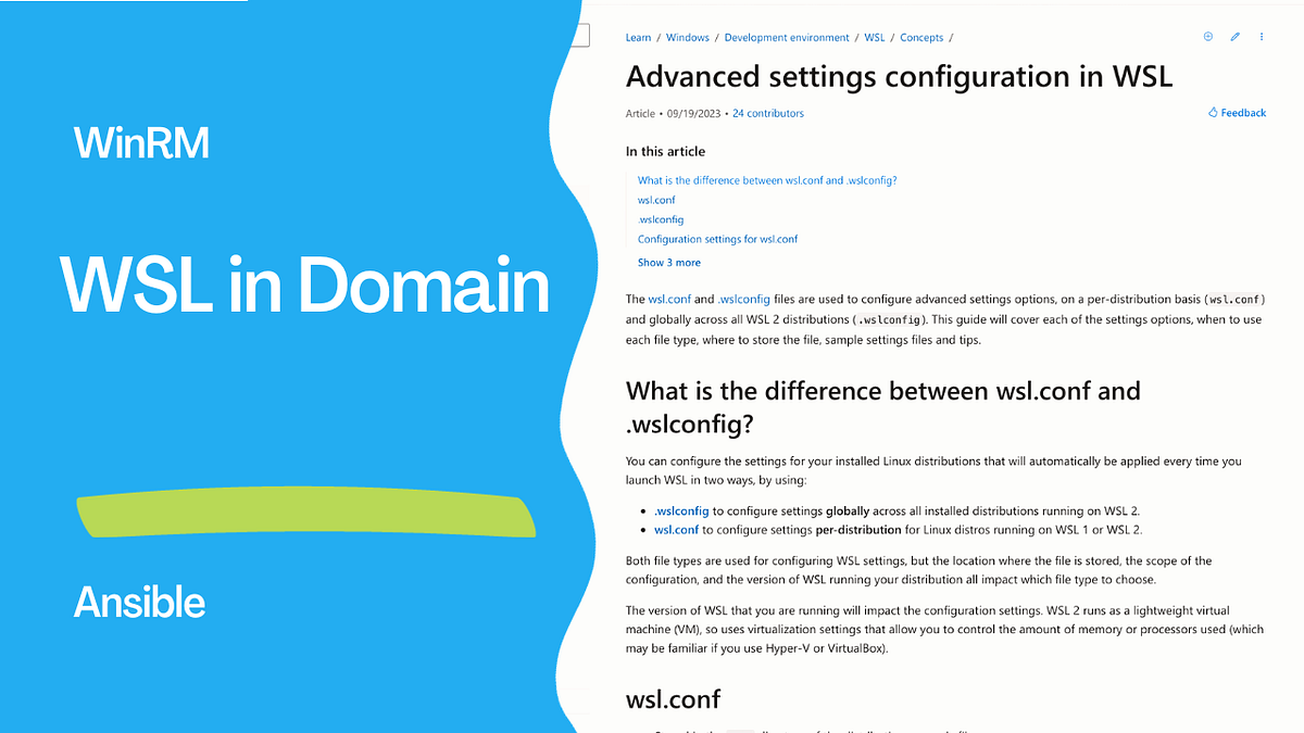 Configuration of WSL in a Domain Environment | by Luca Berton | Medium