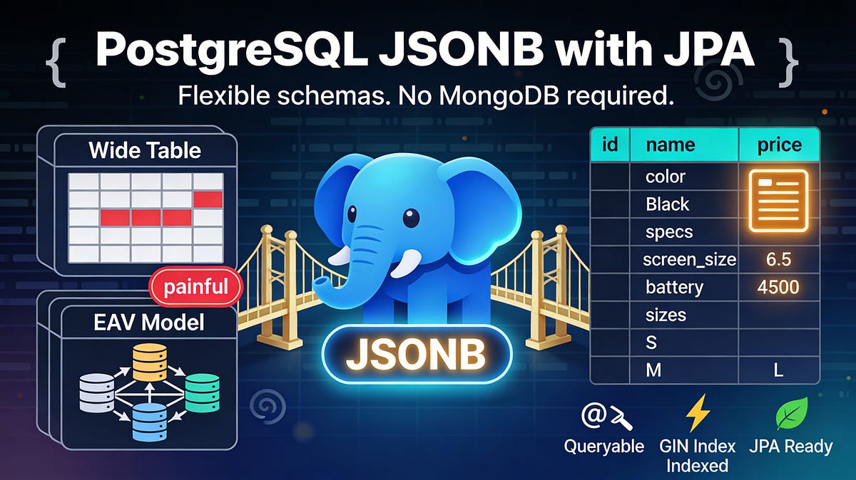 PostgreSQL JSONB with JPA — Store Flexible Schemas Without Giving Up ...