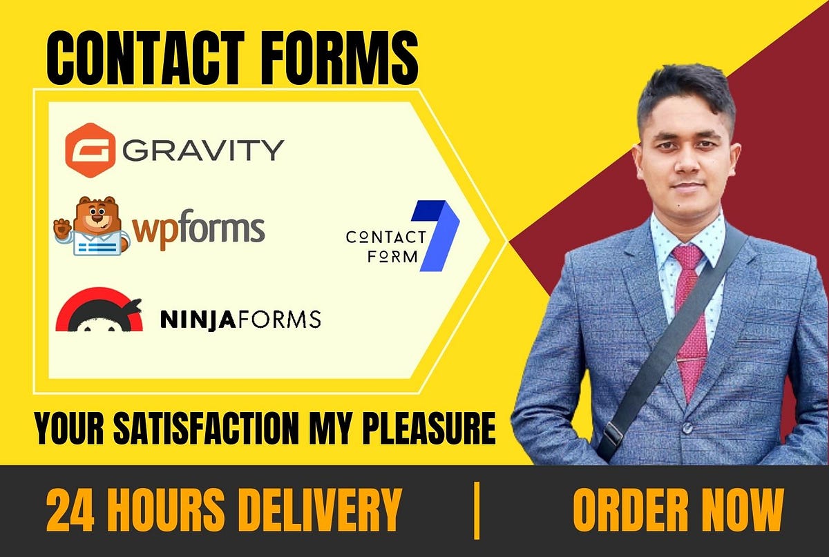 I will create attractive contact forms using gravity forms, wpforms