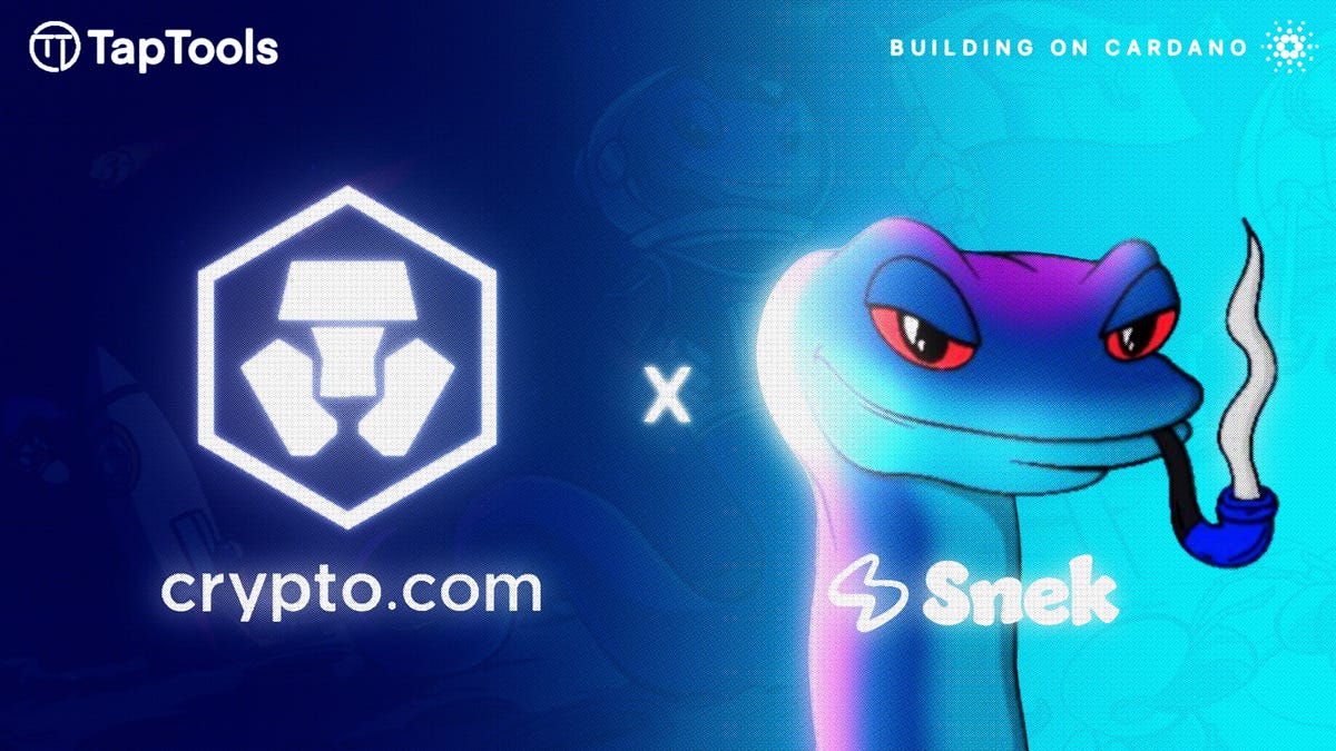 Cardano Memecoin Snek Listed on Crypto.com | by Tap In With TapTools | Tap  In With TapTools | Medium