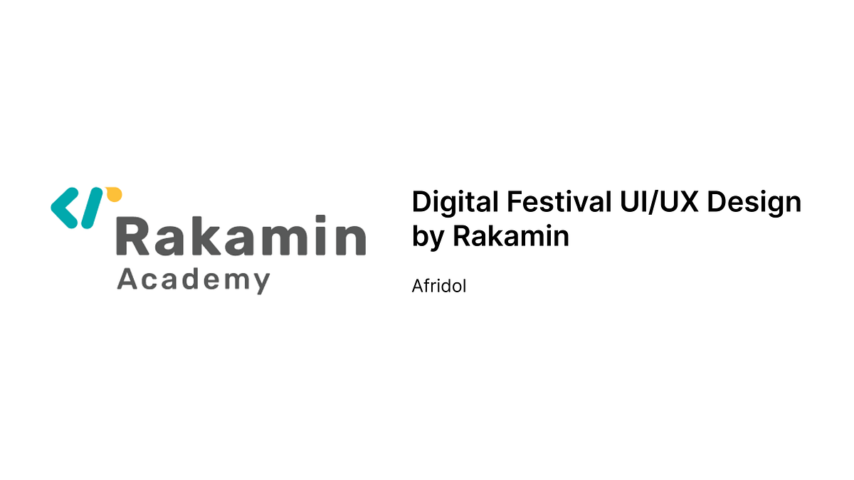 Mini Portfolio — Digital Festival UI/UX by Rakamin | by Afridol | Medium