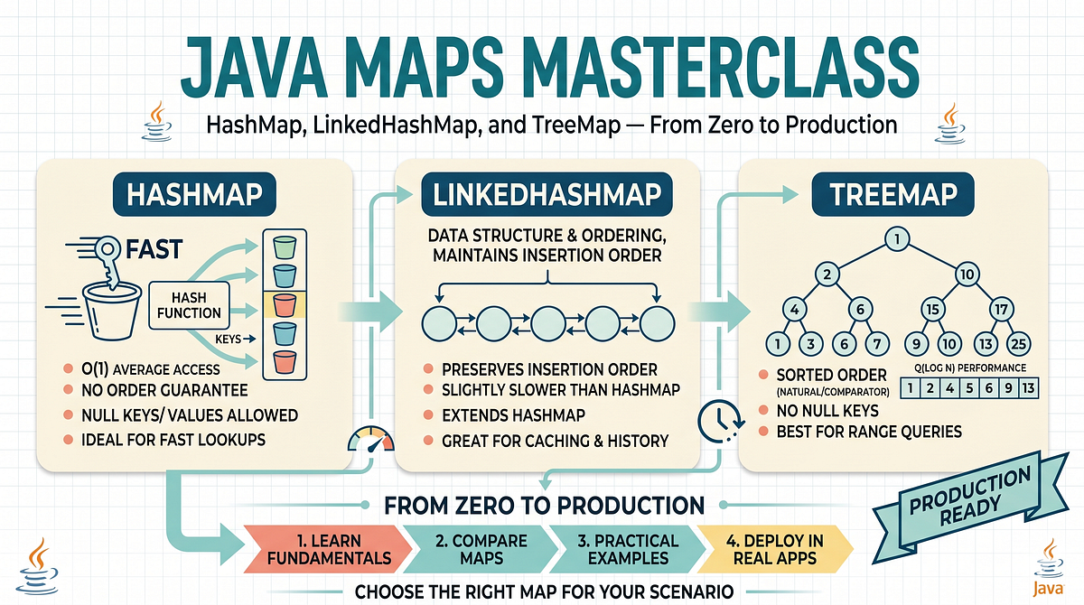 Java Maps Masterclass: HashMap, LinkedHashMap, and TreeMap — From Zero ...