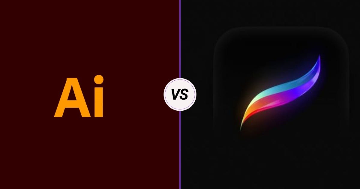 Procreate vs Illustrator. Procreate and Illustrator are both… by