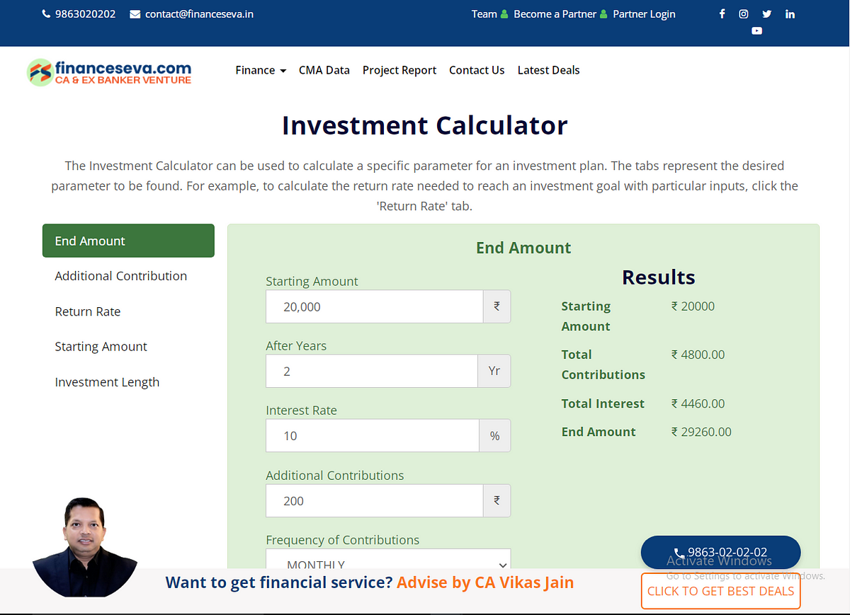 Investment Calculator India Investment Calculator India By 