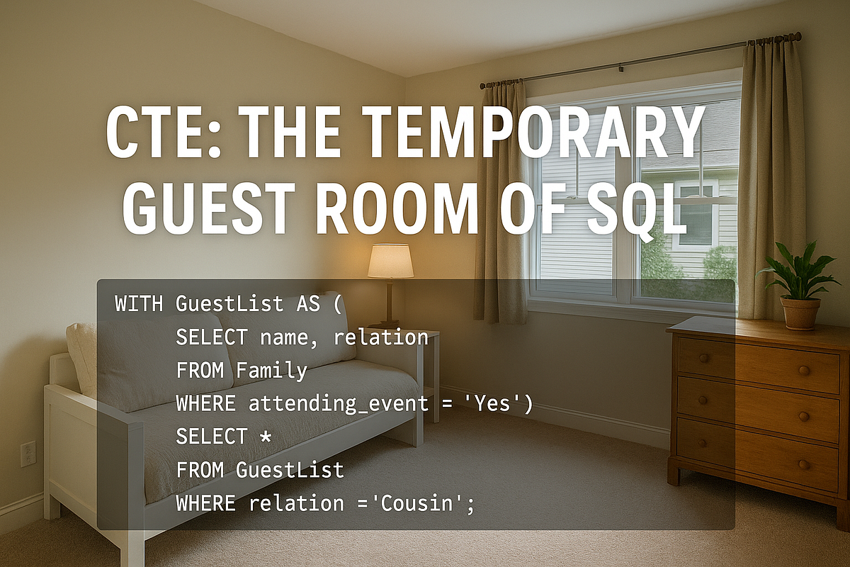 CTE: The Temporary Guest Room of SQL | by Ramdinesh Boopalan | Nov ...