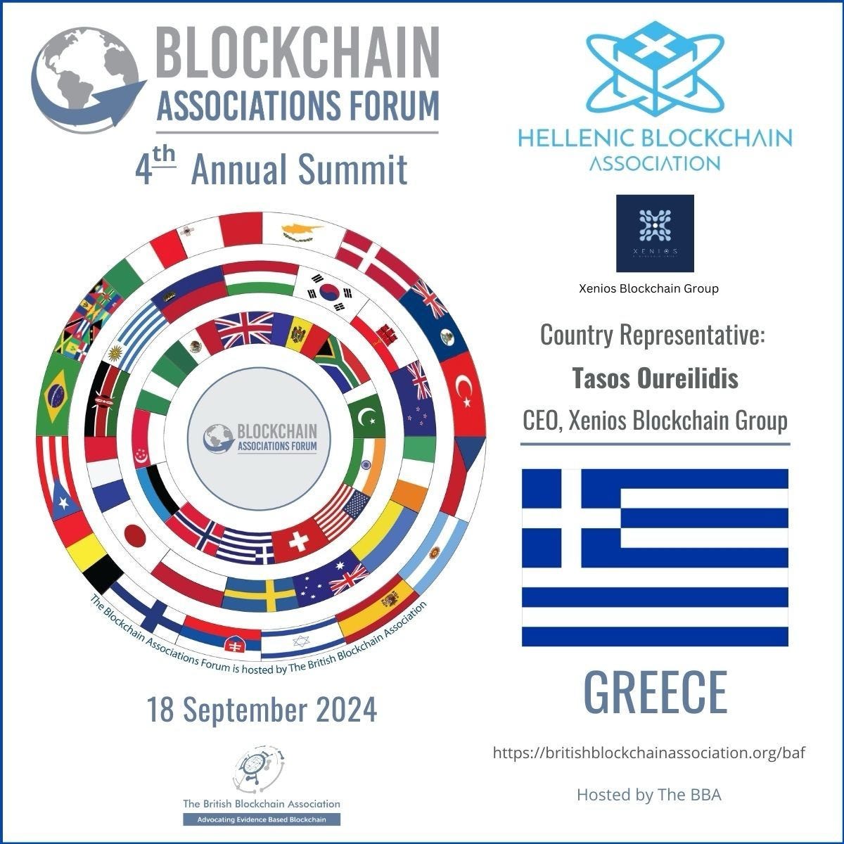Greece to Participate in 4th Annual Blockchain Associations Forum Summit
