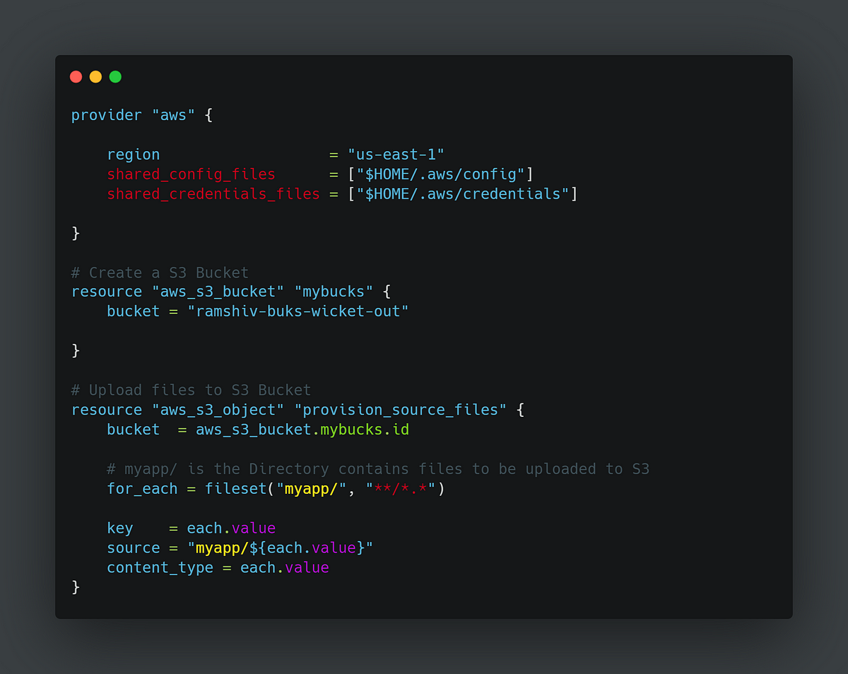 Terraform + AWS : Create S3 Bucket and Upload Files Using ...