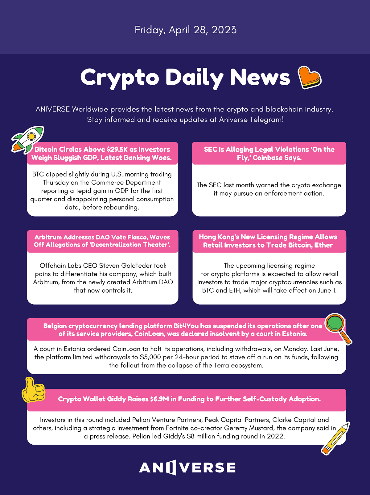 ANIVERSE Crypto Daily News_April 28, 2023 | by ANIVERSE | ANIVERSE | Medium