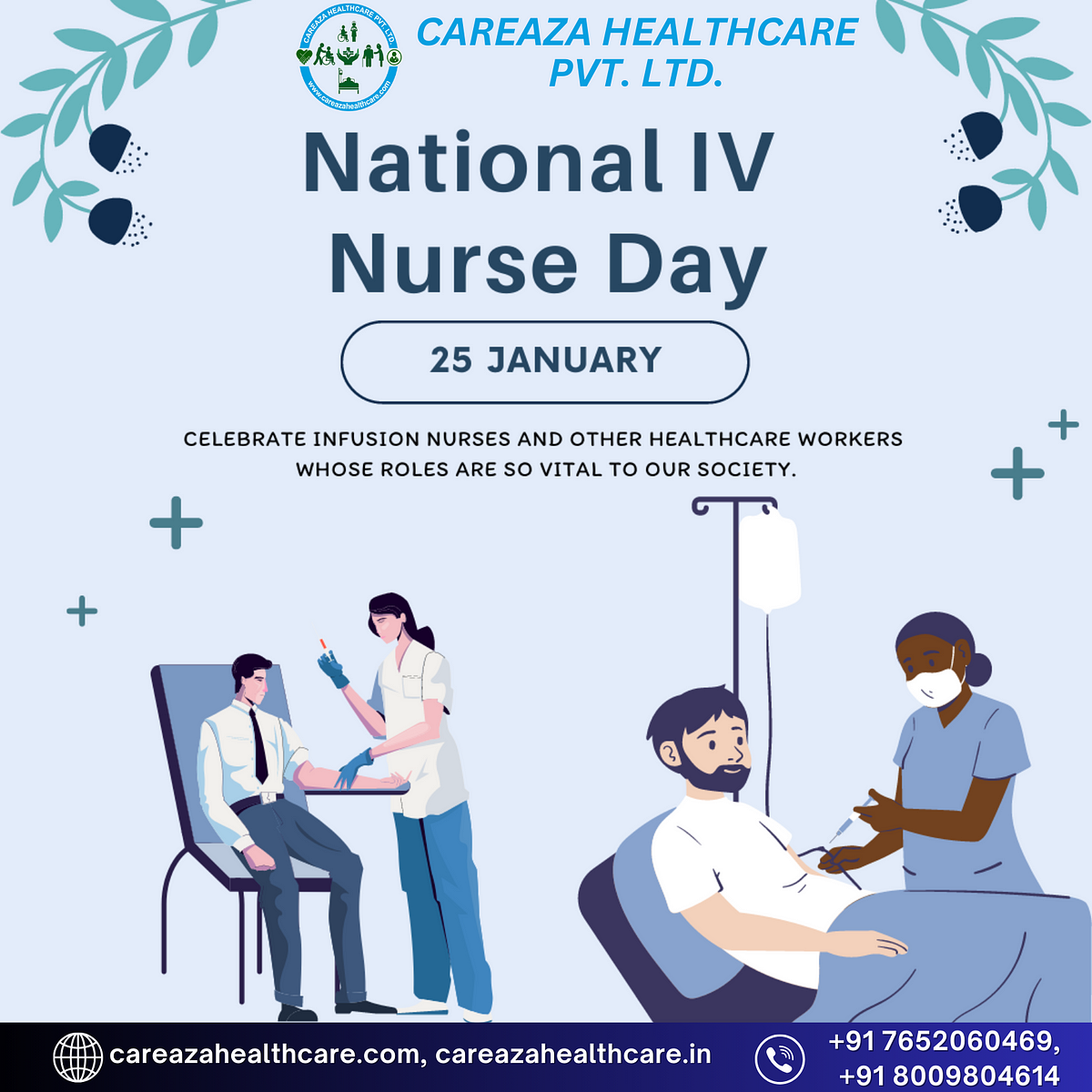 Happy National IV Nurse Day Careaza Healthcare Pvt. Ltd. Medium
