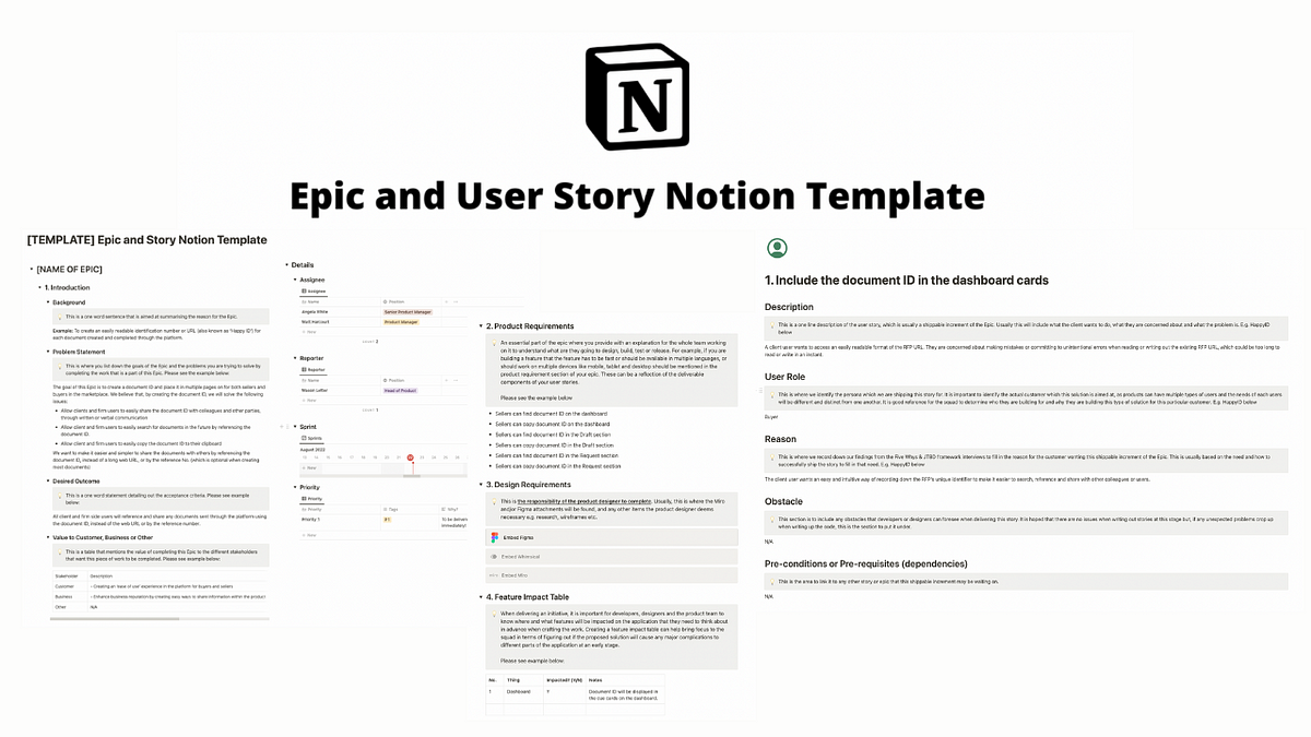 How I Write My Epics And User Stories Using Notion Like A Product Manager  (Part 1), by Ian Khor