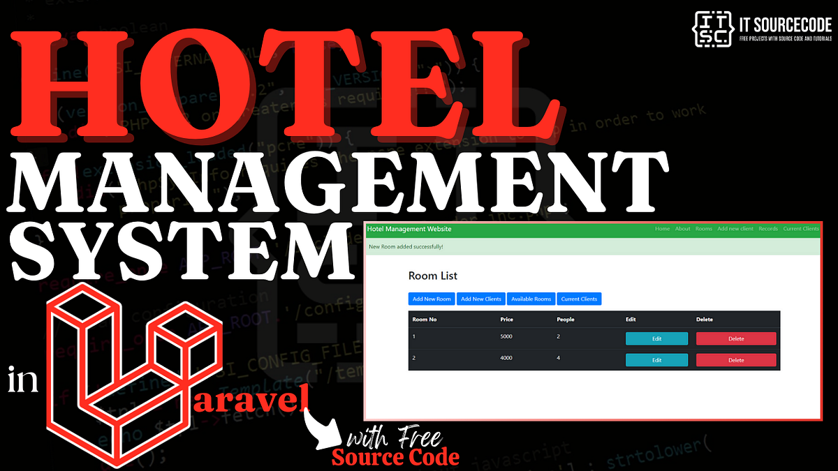 Hotel Management System Project in Laravel with Source Code and Project ...