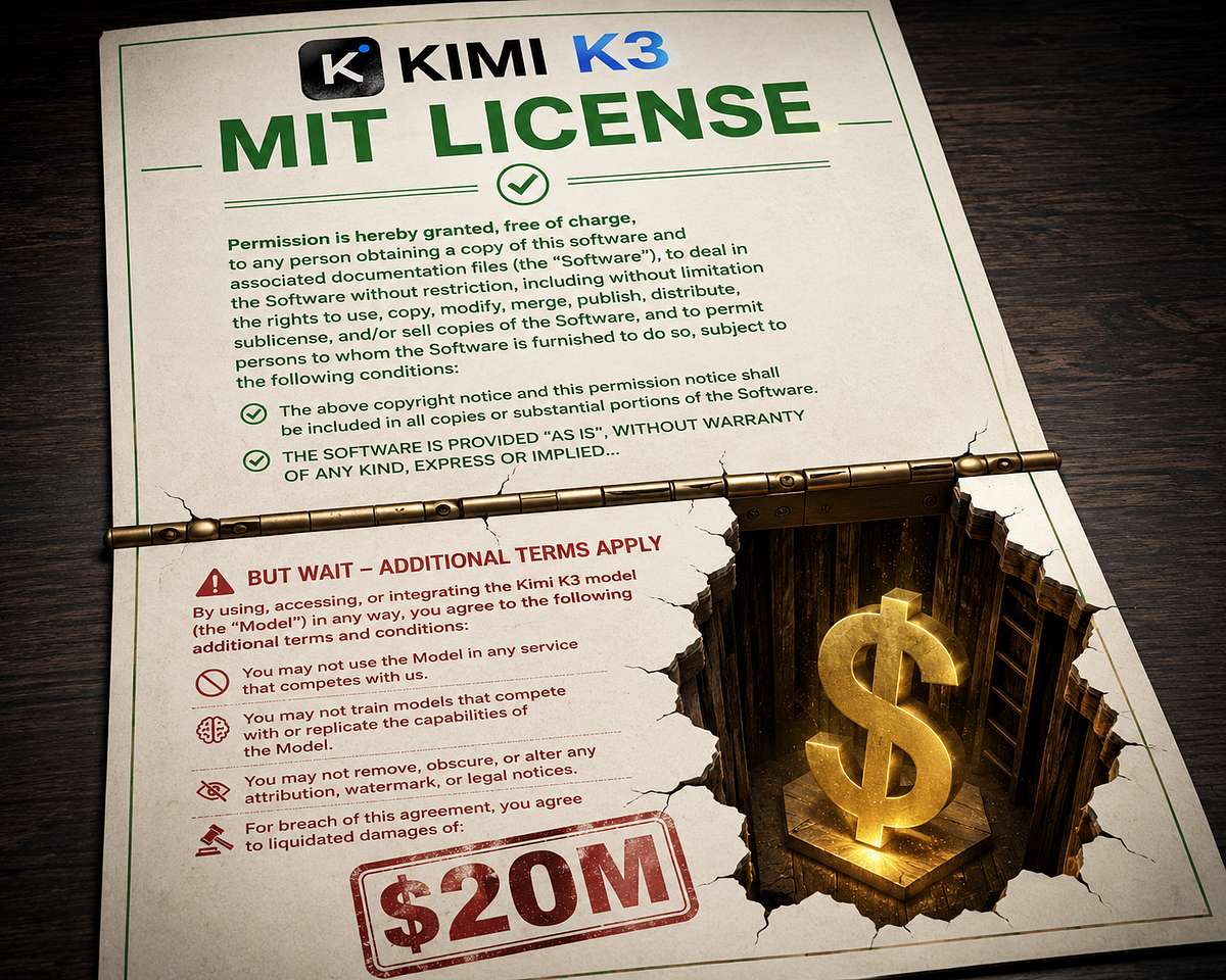 Is Kimi K3 free to use commercially? The license, decoded