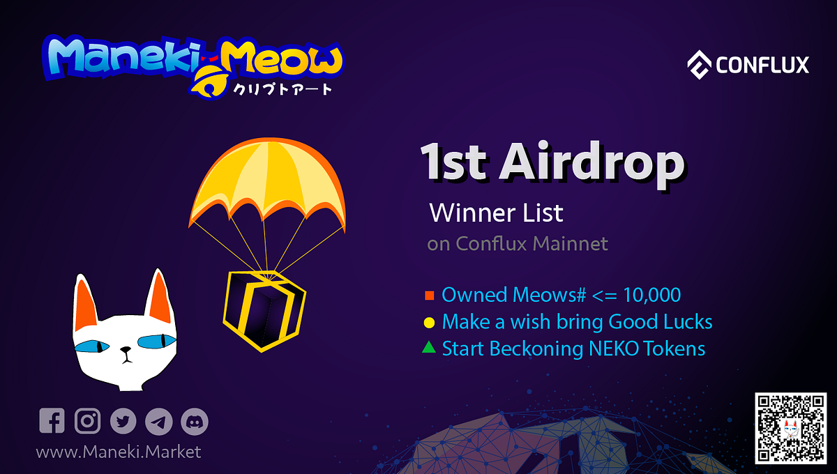 First Batch Maneki-Meow Airdrop. Congratulation to all Testnet… | by Eric  Chan | ERC520, Maneki-Meow | Medium