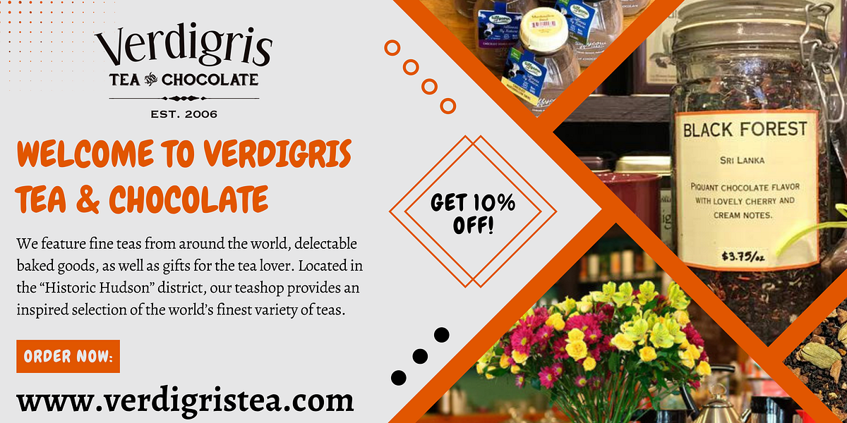 Gift Card Product for Sale — Verdigris Tea & Chocolate Bar Verdigris