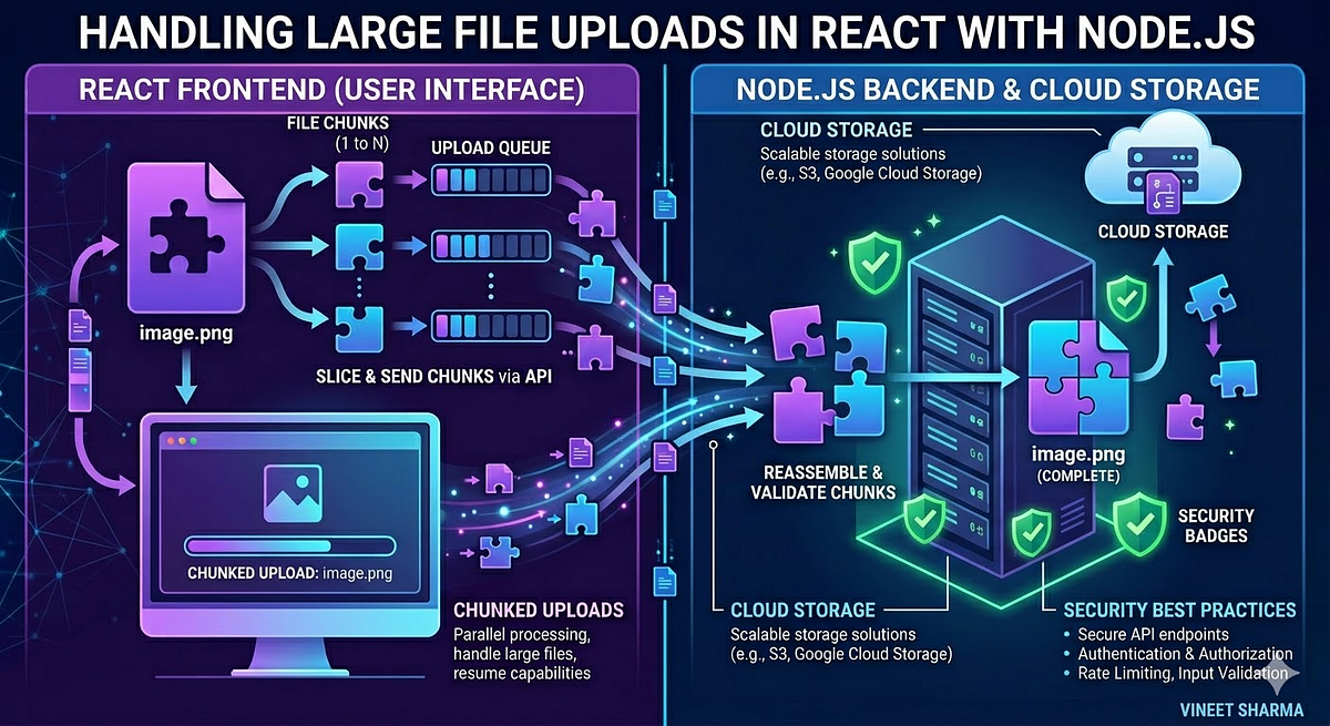 Handling Large File Uploads in React with Node.js | by Vineet Sharma ...
