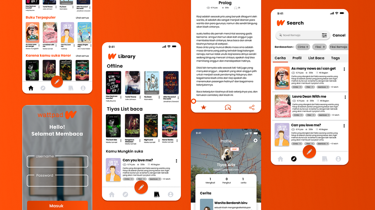 [UX Case Study — Wattpad Redesign ] To Improve UX and UI Wattpad
