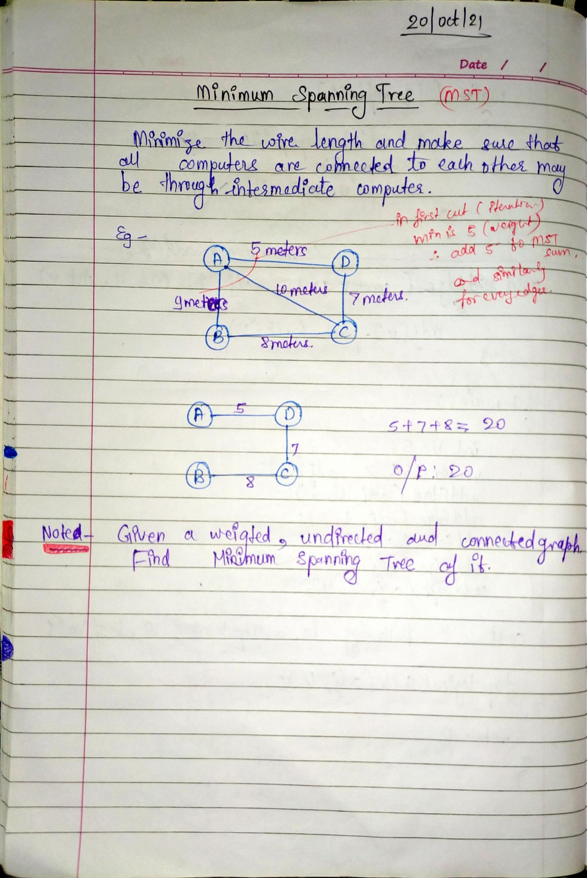 Prim’s Algorithm Using Adjacency Matrix / 2d array in O(V^2) — Brute ...
