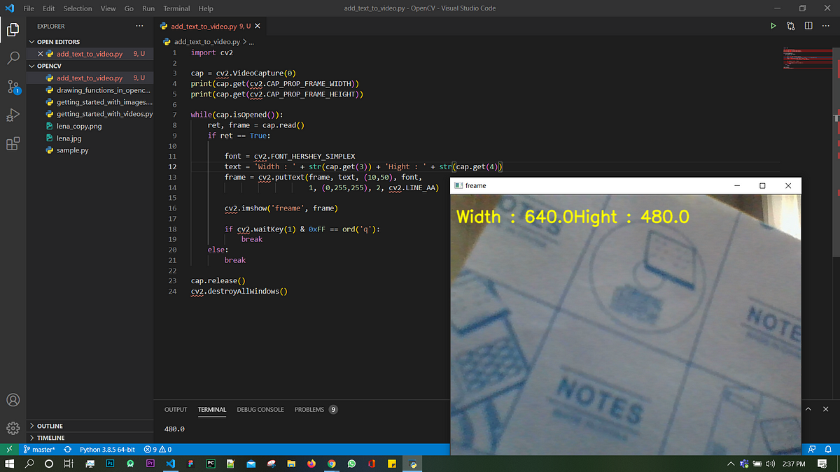 OpenCV Python For Beginners -Tutorial 05 - Pubudu Wanigasekara - Medium
