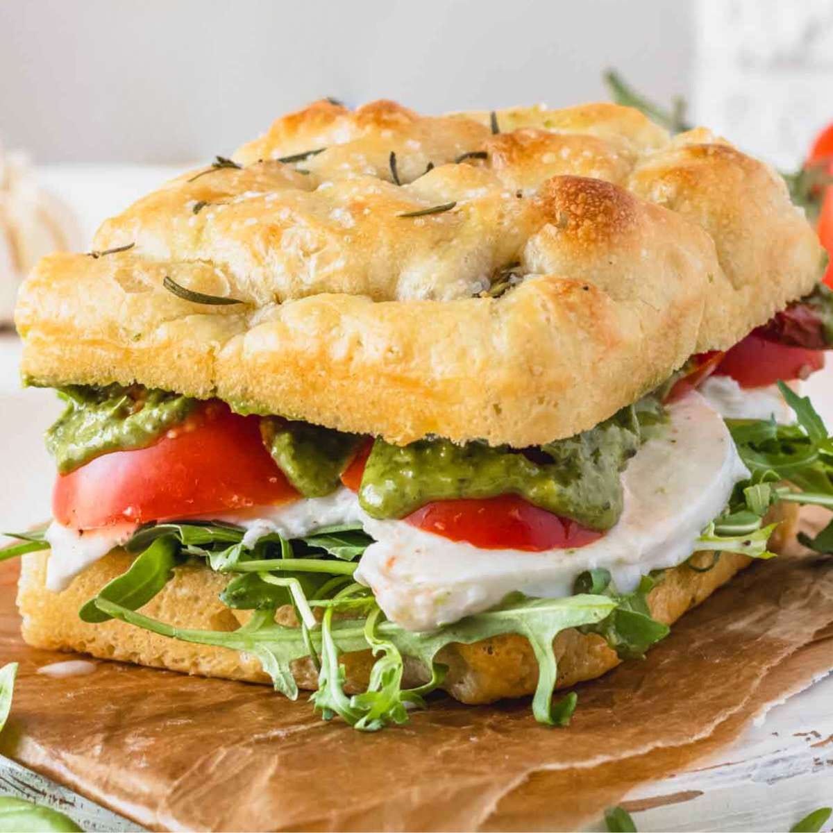 Caprese Sandwich & Salad