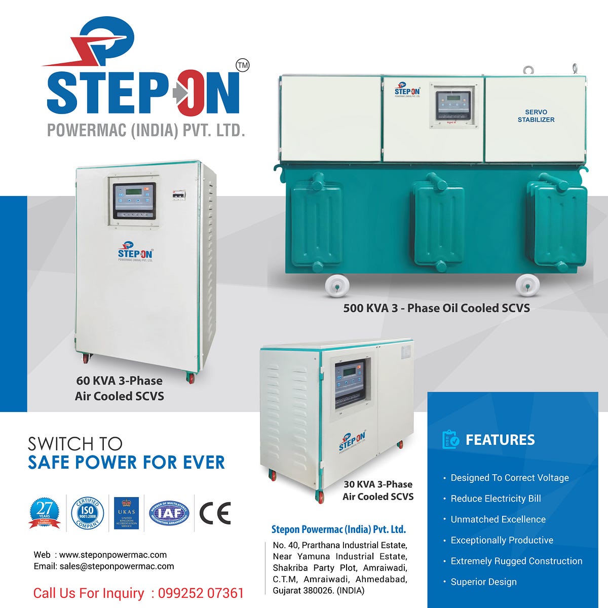 Servo Voltage Stabilizer — Advantages, Types, Manufacturer by Dhaval