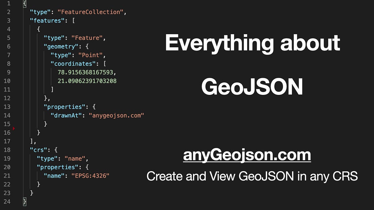 Everything about GeoJSON. As the name suggests, GeoJSON is a… | by Krishna  G. Lodha | SpatialOps | Medium