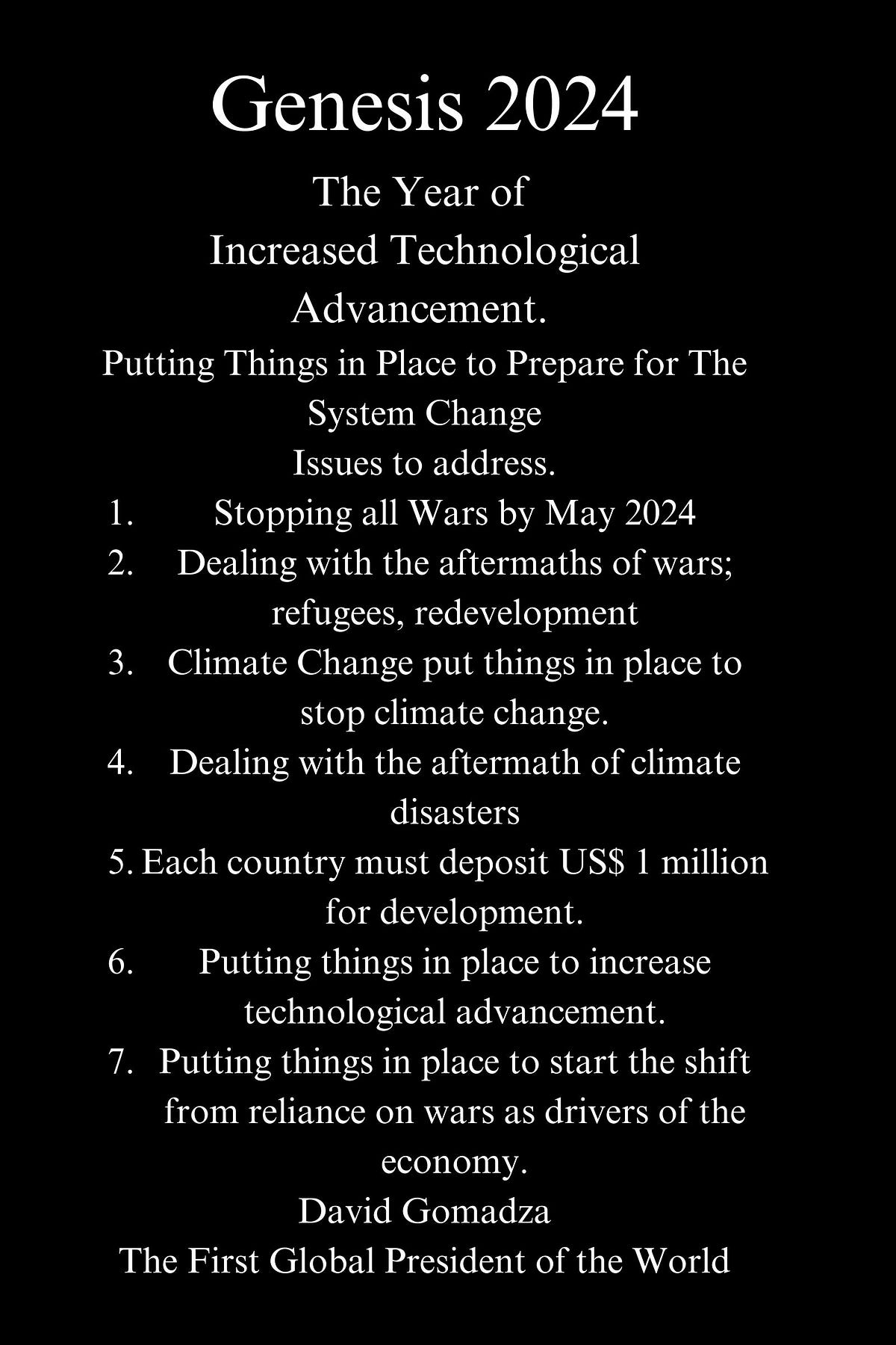 Genesis 2024. The Year of by David Gomadza Medium