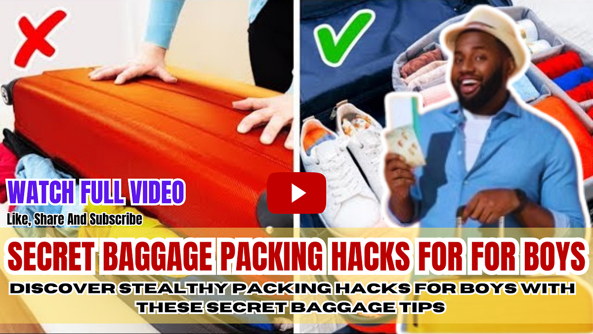 How to Fold Clothes for Travel to SAVE SPACE Secret Baggage Packing