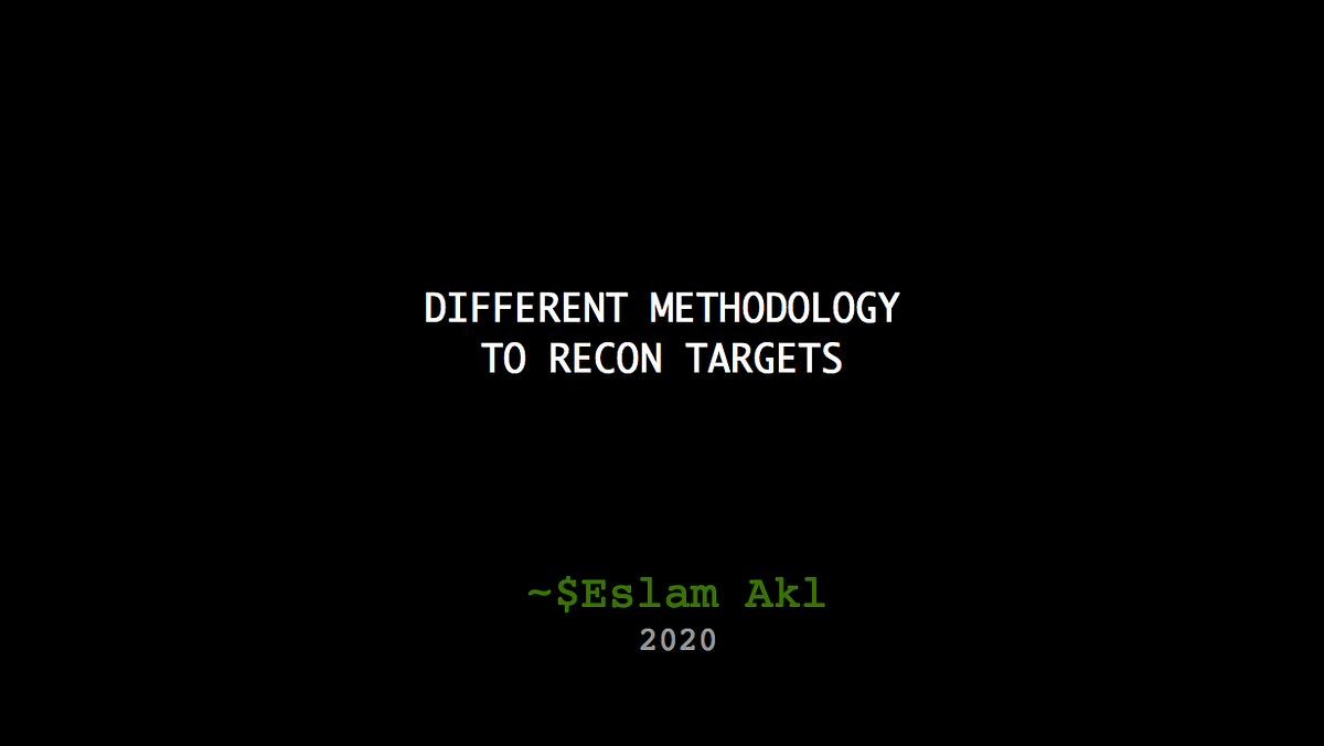 Simple Recon Methodology. Different methodology to Recon targets | by ...