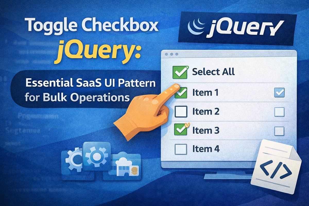 Toggle Checkbox jQuery: Essential SaaS UI Pattern for Bulk Operations ...