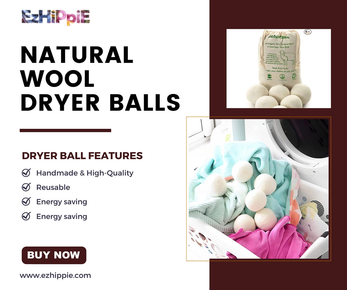 The benefits of using wool dryer balls by Ezhippie Medium