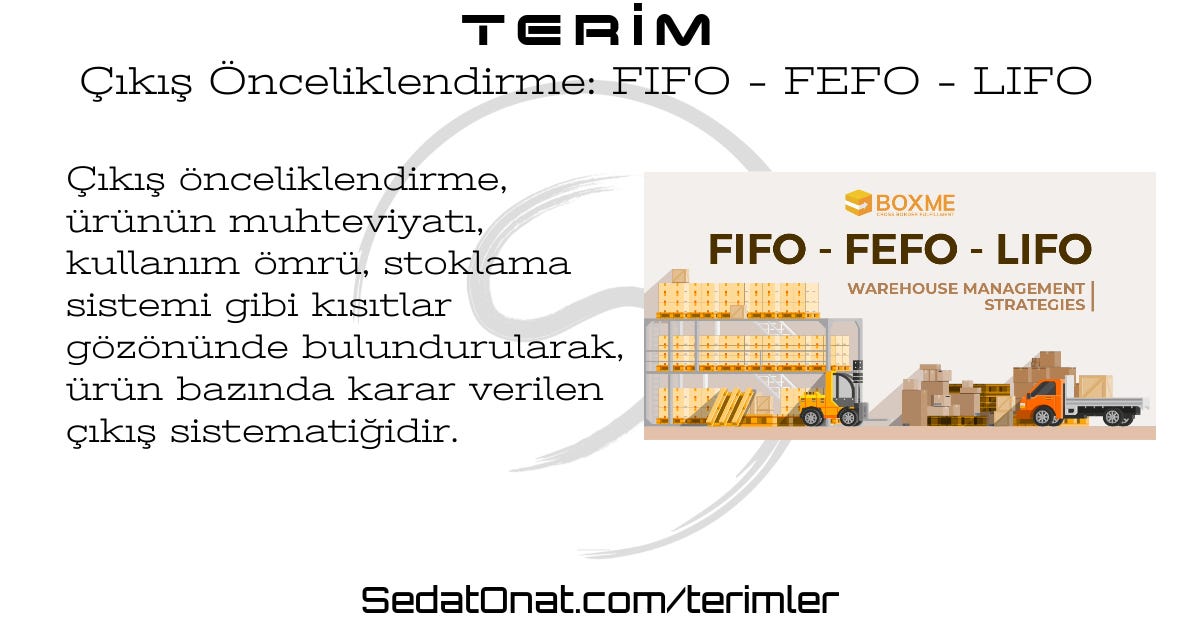 Çıkış Önceliklendirme: FIFO — LIFO — FEFO | by Sedat Onat | Tedarik ...
