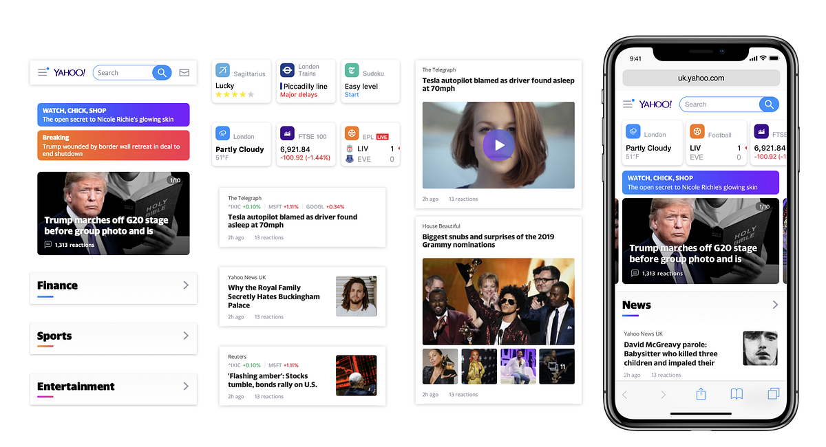 Yahoo! Homepage international revamp, 2019 | by Lydia Kuo | Lydia Kuo ...