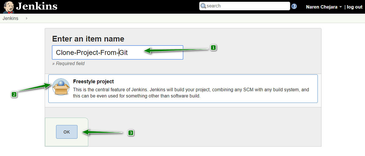 Create Jenkins Job and Clone Repository From GitHub by Naren Chejara
