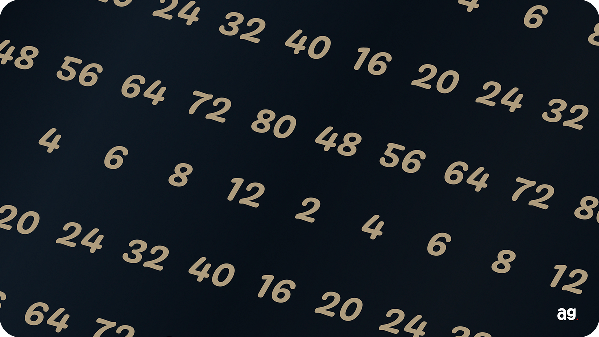 Using a single dimension scale for all numbers in your UI designs