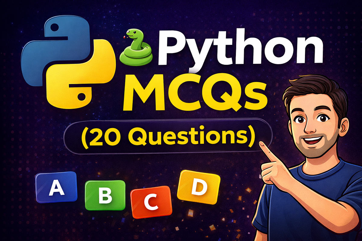 🐍 Python MCQs (20 Questions). 1️⃣ What is the output of this code? | by ...