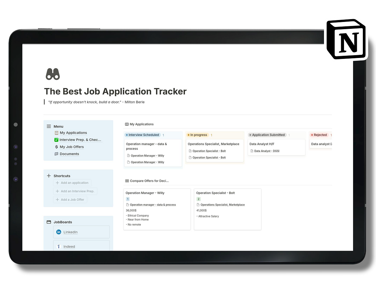 Application Tracker to Land a Job in Less Than a Week | by Joris Baker ...