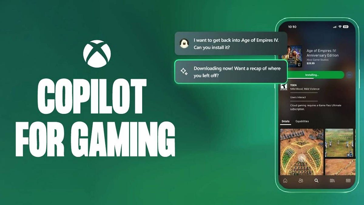 Microsoft to Soon Integrate Copilot AI into the Xbox App, and Then Into Xbox Games