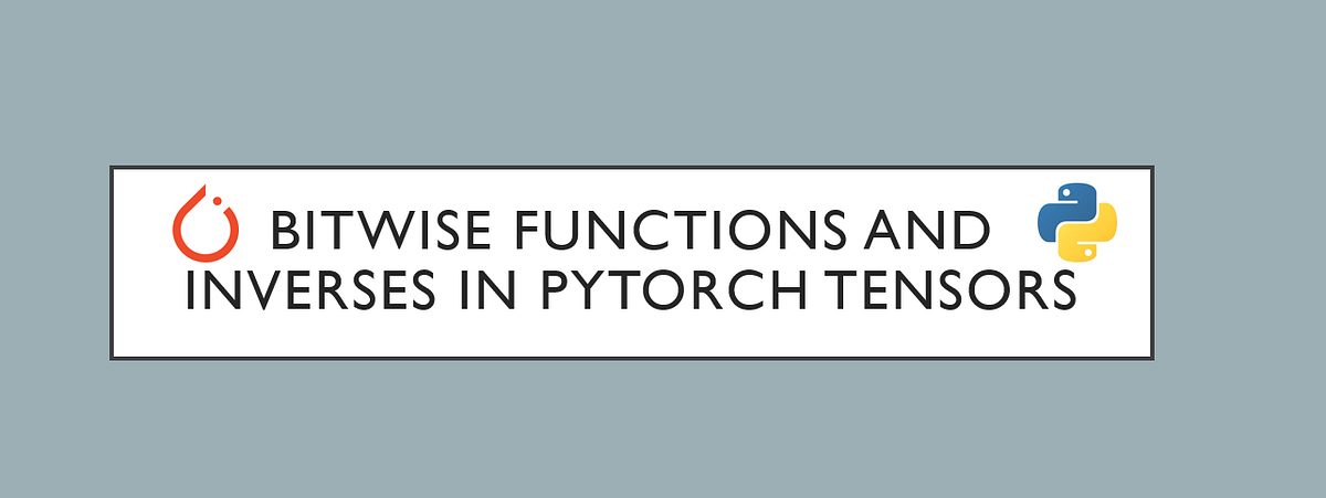 Bit-wise functions and Inverses in pytorch tensors | by Vinjeru Msowoya ...