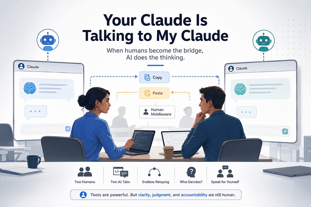 Your Claude Is Talking to My Claude. We’re Just the Middleware Now.