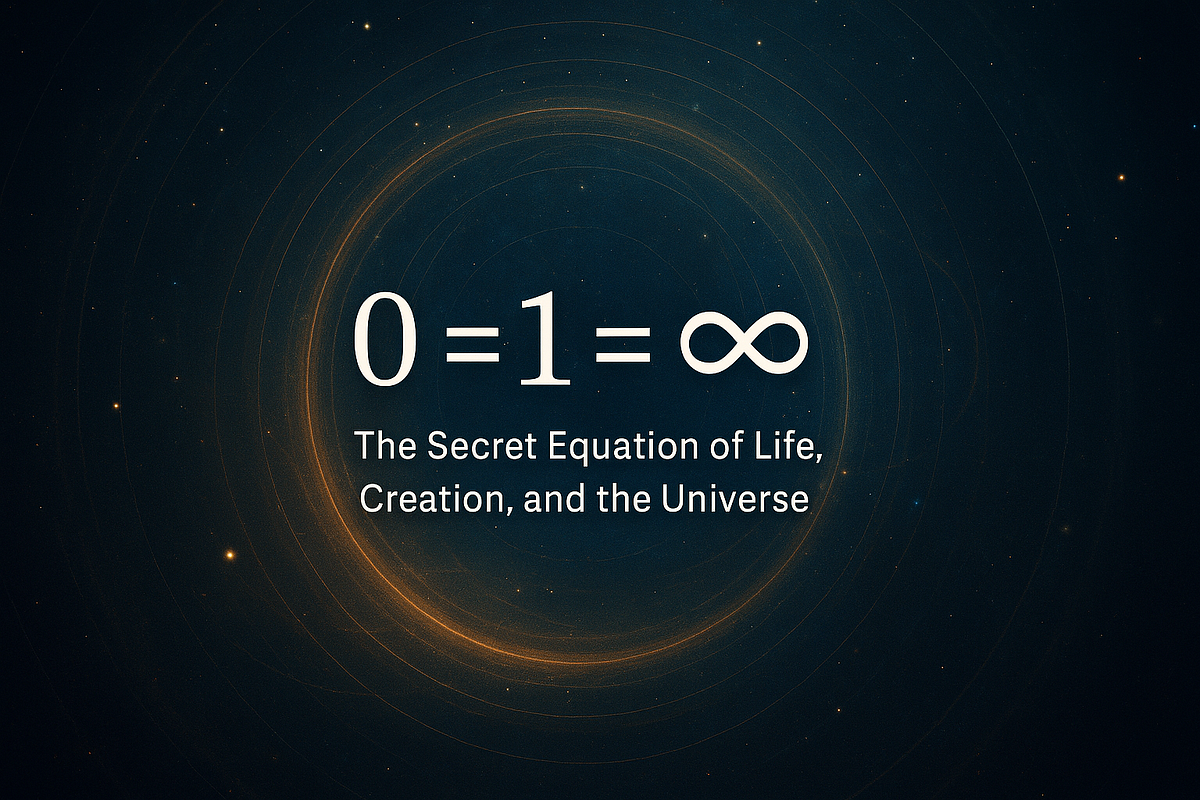 0 = 1 = ∞. The Secret Equation of Life, Creation… | by Himanshu Agarwal ...